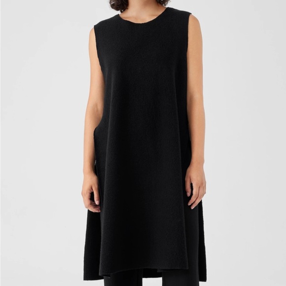 Eileen Fisher Dress Womens Small Sleeveless Wool Mature Classy Minimalist Modest - Picture 1 of 8
